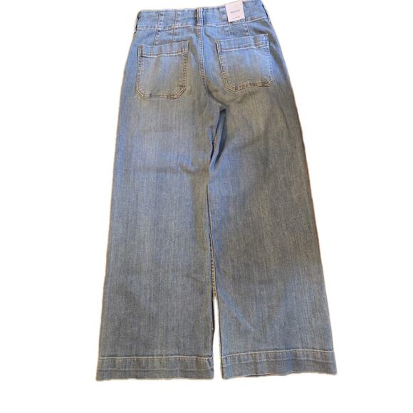 The Colette Crop High-Rise Wide-Leg Jeans by Maeve-medium denim wash- 27 - Picture 7 of 7